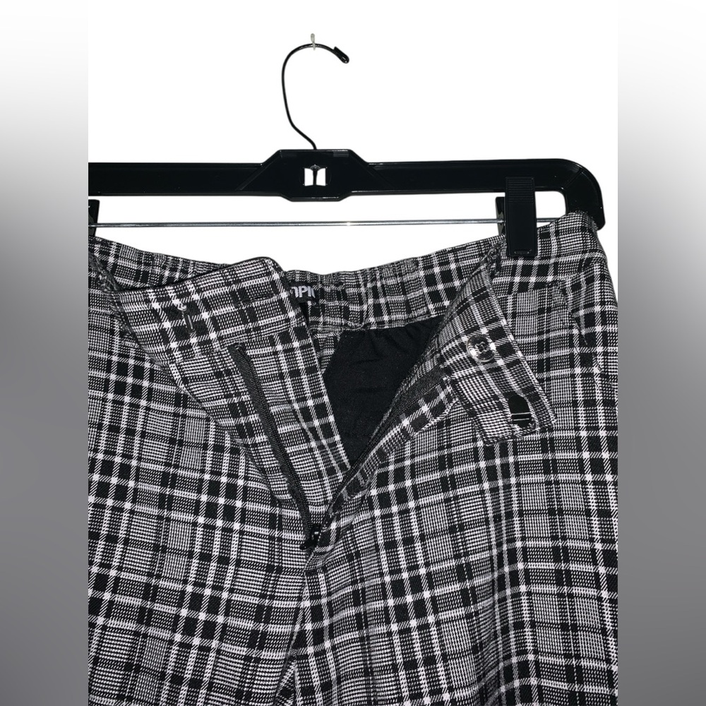 Hot Topic Grunge Black And White‎ Plaid Elastic Waistband Trousers Size Medium - Picture 4 of 7
